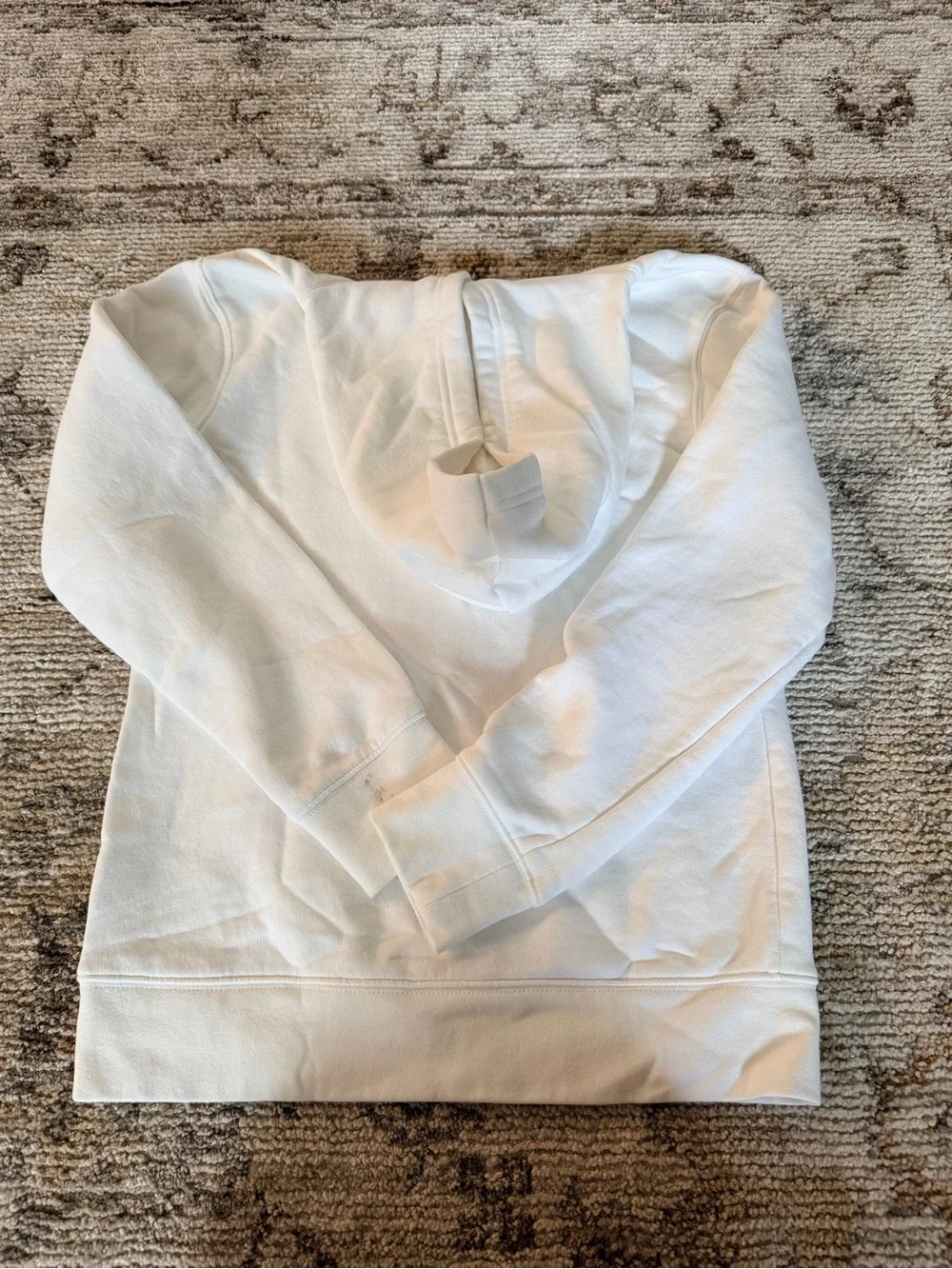 Jordan White Hoodie with Black Logo - Kids